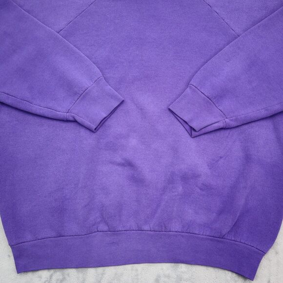 Casual Sweater Womens XXL Purple Crew Neck Long Sleeve Banded Cuffs Pullover - Picture 11 of 14